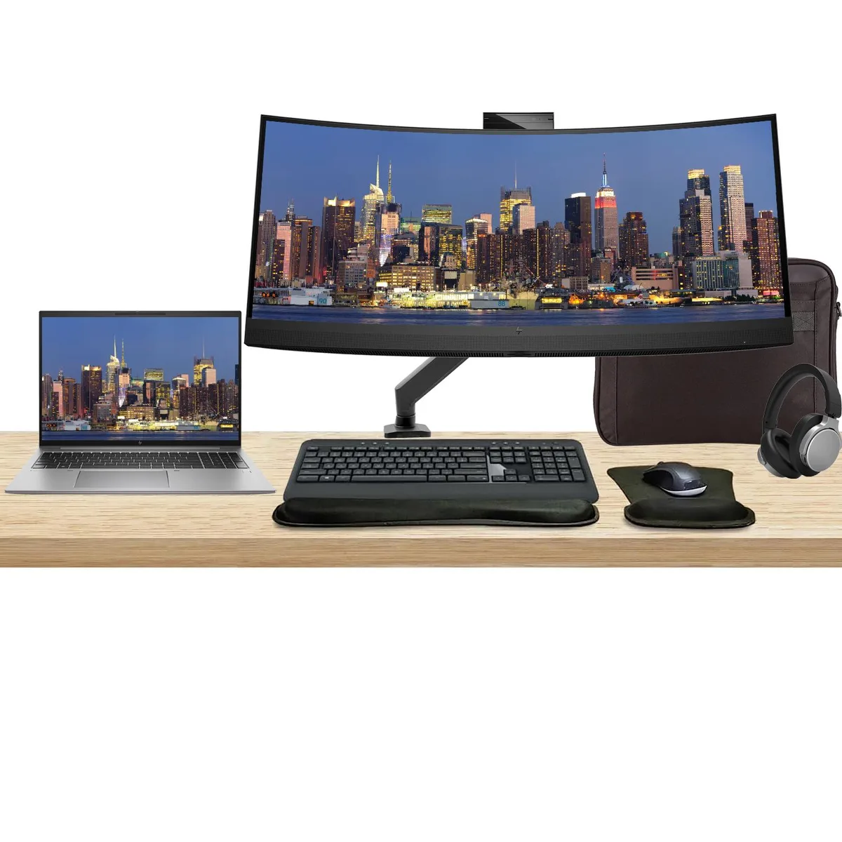 HP HP ZBook Firefly G10 16" i7-1355U 16GB 512GB Win 11 Pro T550 + Z34c 34" Monitor MK540 Kit — product photo
