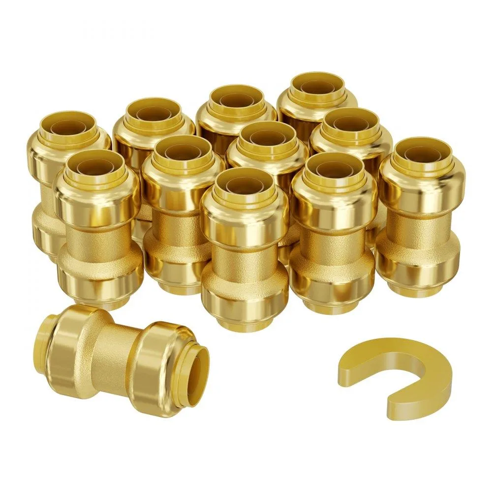VEVOR VEVOR Brass Push-Fit Pipe Fittings 1/2" 12PCS with Removal Tool — product photo