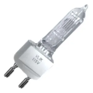 Ushio VL1K 1000W 115V halogen projector bulb clear glass single-ended base