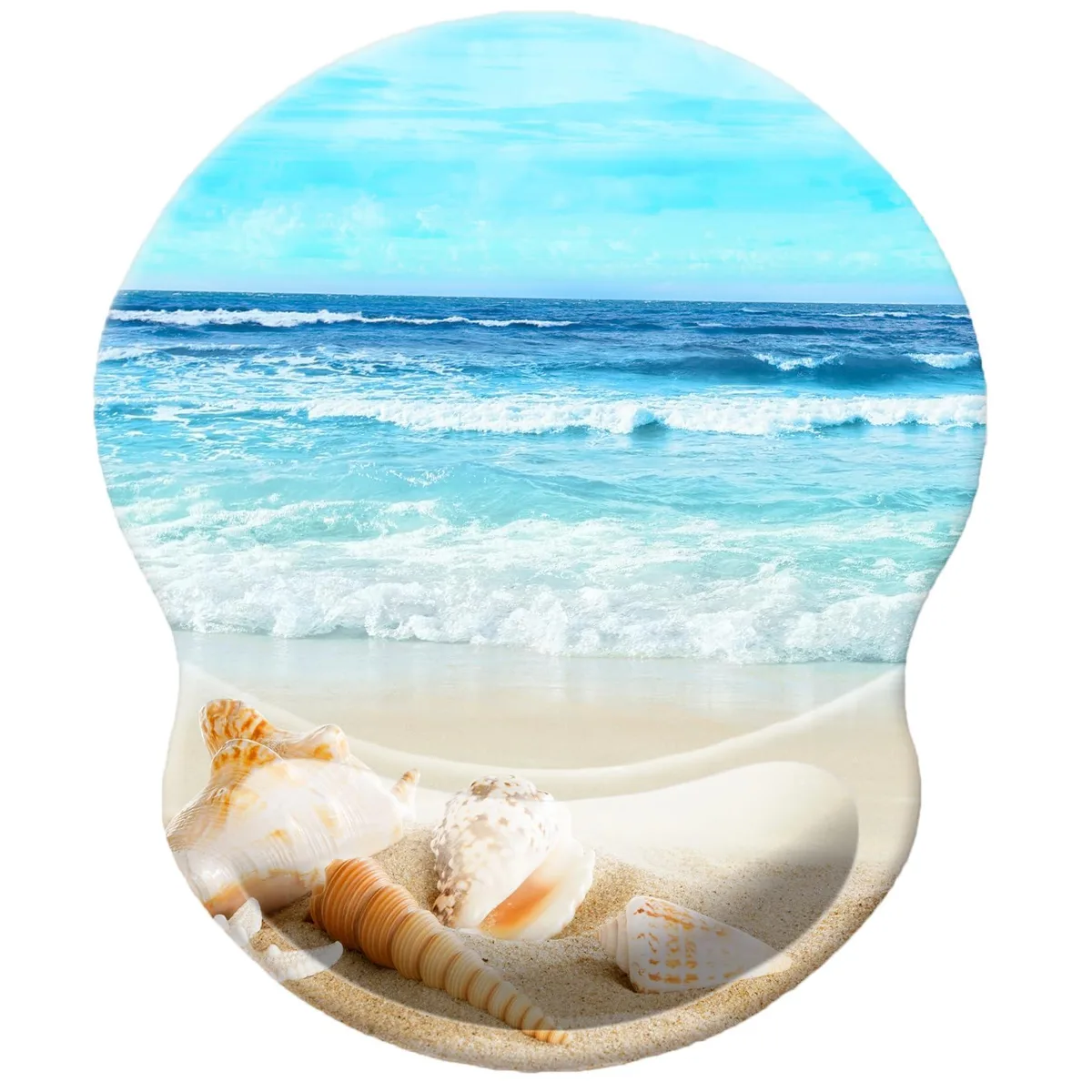  LESHIRY Mouse Pad with Wrist Support DL-Beach 8.75 x 7.5 in — product photo