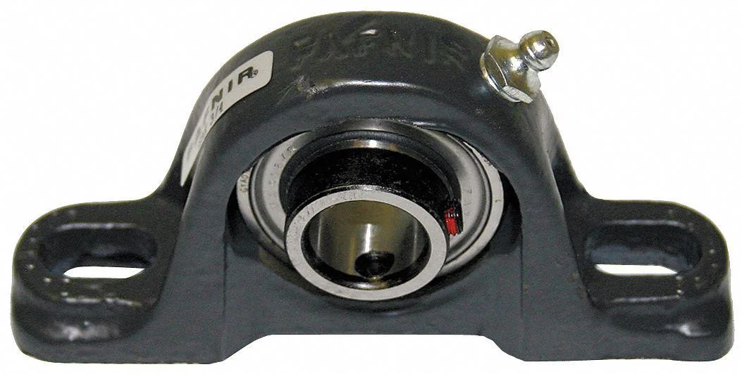 Cast-iron pillow block bearing, 1 inch bore, double sealed, 5.5 inch length