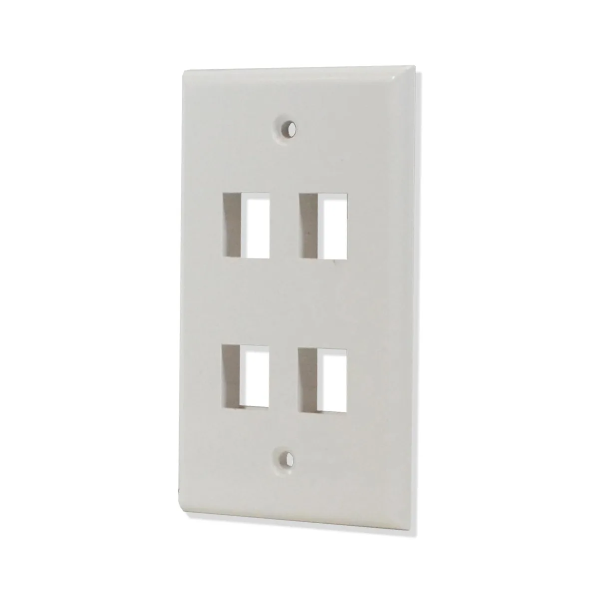Logico Logico 4-Port Keystone Wall Plate White 10 Pack — product photo