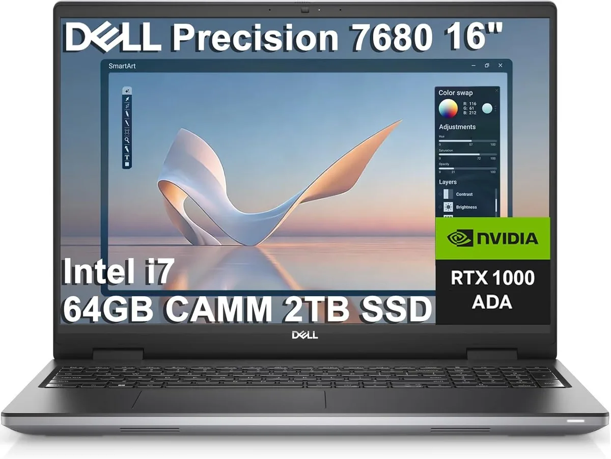 DELL DELL Precision 7680 16" business laptop i7-13850HX RTX 1000 Ada 64GB 2TB — product photo