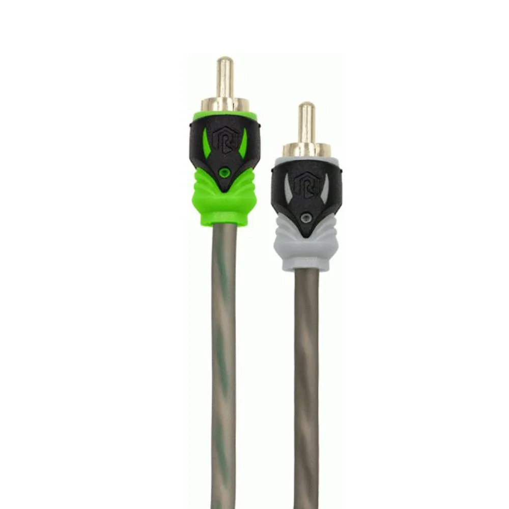 RAPTOR RAPTOR R5R3 Pro Series Visible Dual Twist RCA Cable 2-Channel 3ft — product photo