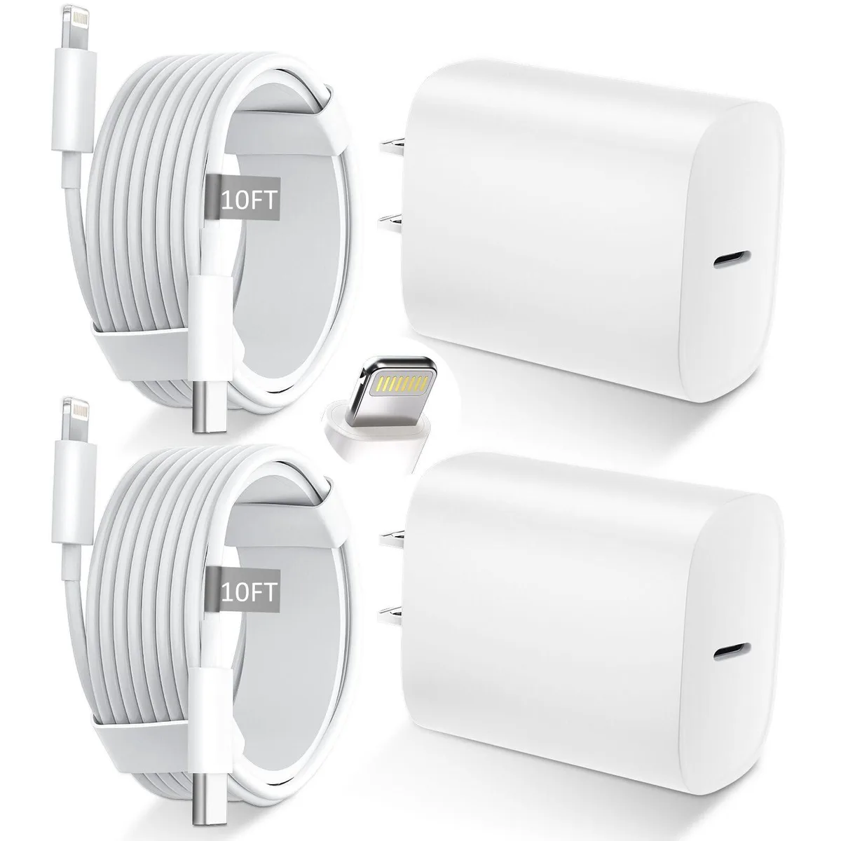  XHD-2530 20W USB C charger 10ft Lightning cable — product photo