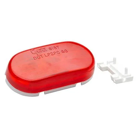 Oval red incandescent clearance marker lamp with screw mount