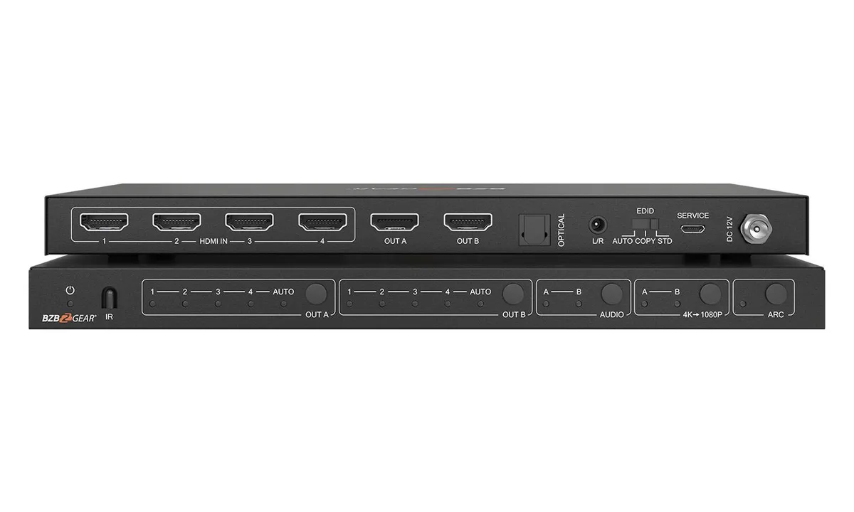 BZBGEAR BZBGEAR BG-UHD-42M 4x2 4K60Hz HDMI Matrix Switcher Audio — product photo