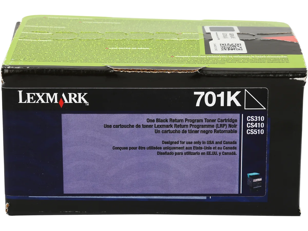 Lexmark Lexmark 70C10K0 Black Toner Cartridge 1000 Pages — product photo