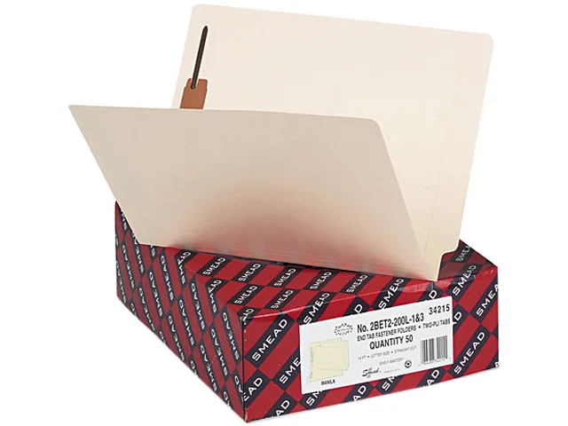Smead Smead 34215 Heavyweight File Folder End Tab Letter 14 Point Manila 50 Box — product photo