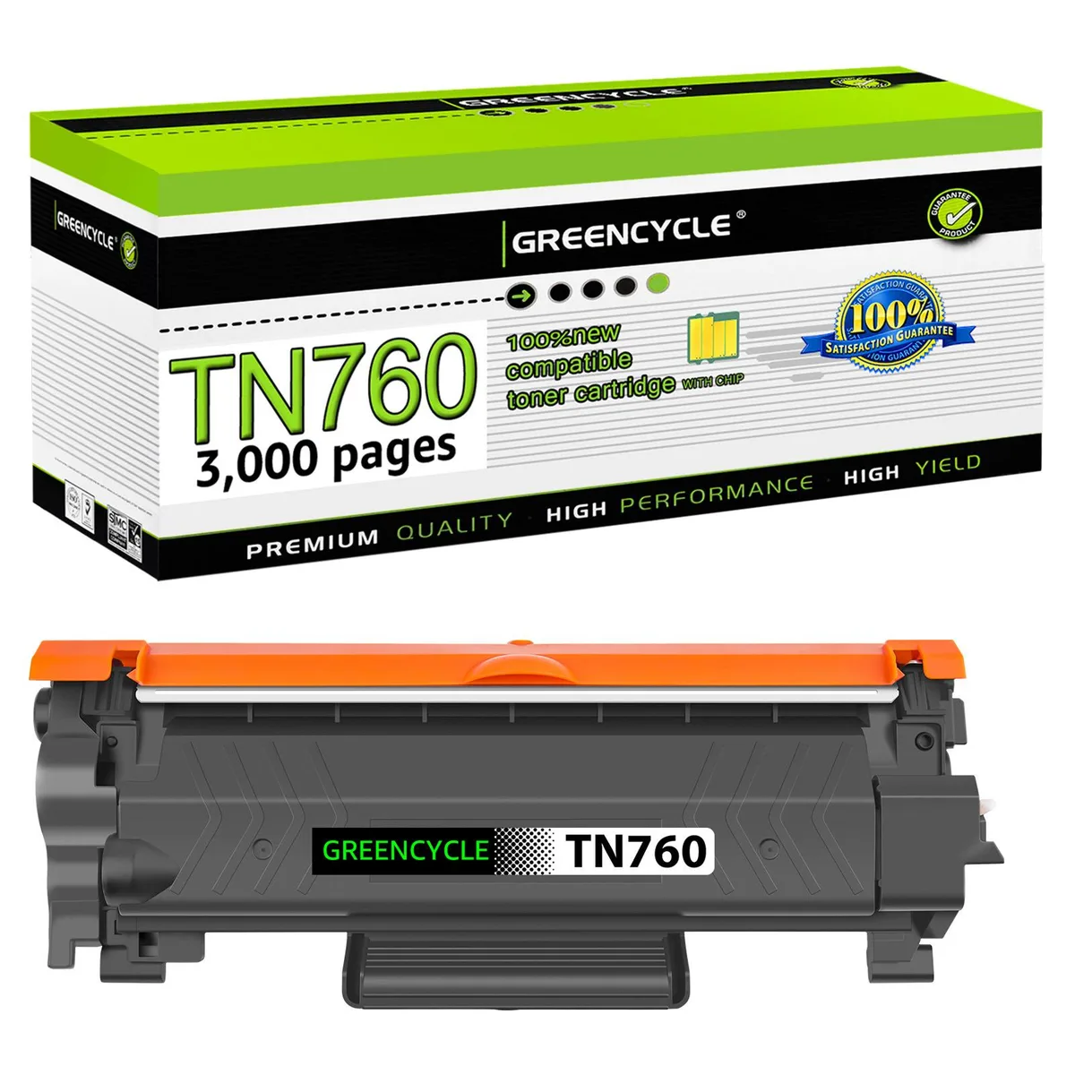 GREENCYCLE GREENCYCLE TN760 TN730 Toner Cartridge Black 3000 Pages — product photo