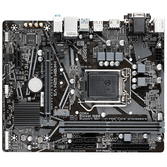 GIGABYTE GIGABYTE H410M S2H V3 Intel H510 LGA 1200 DDR4 Micro ATX motherboard — product photo