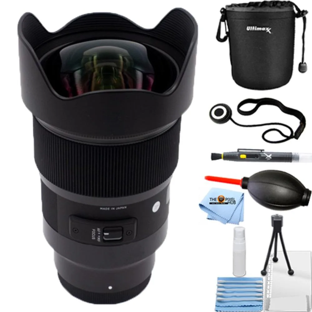 SIGMA Sigma 20mm f/1.4 DG HSM Art Lens for Sony E 412965 with 7PC Accessory Bundle — product photo