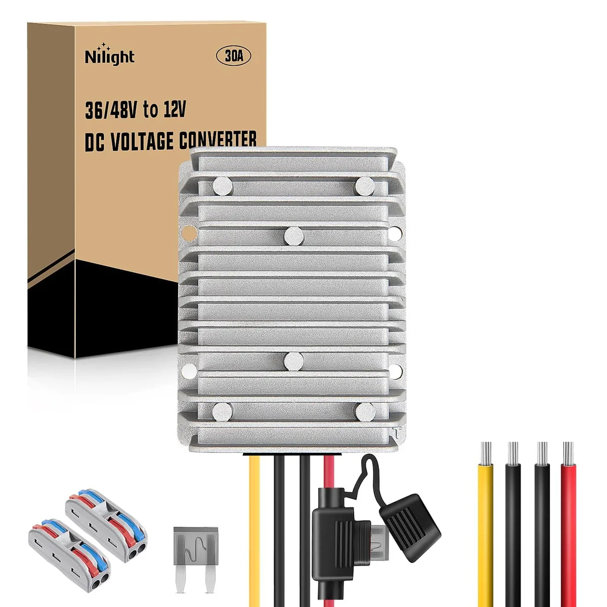 Misskit Misskit 48V 36V to 12V 360W 30A Power Adapter — product photo