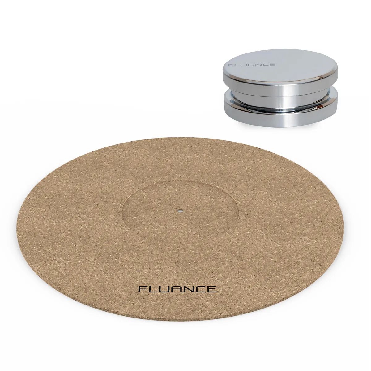 Fluance Fluance RW02TA21 Cork Platter Mat &amp; 760g Record Weight — product photo