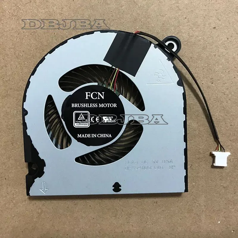 Small black laptop CPU cooling fan with wire connector