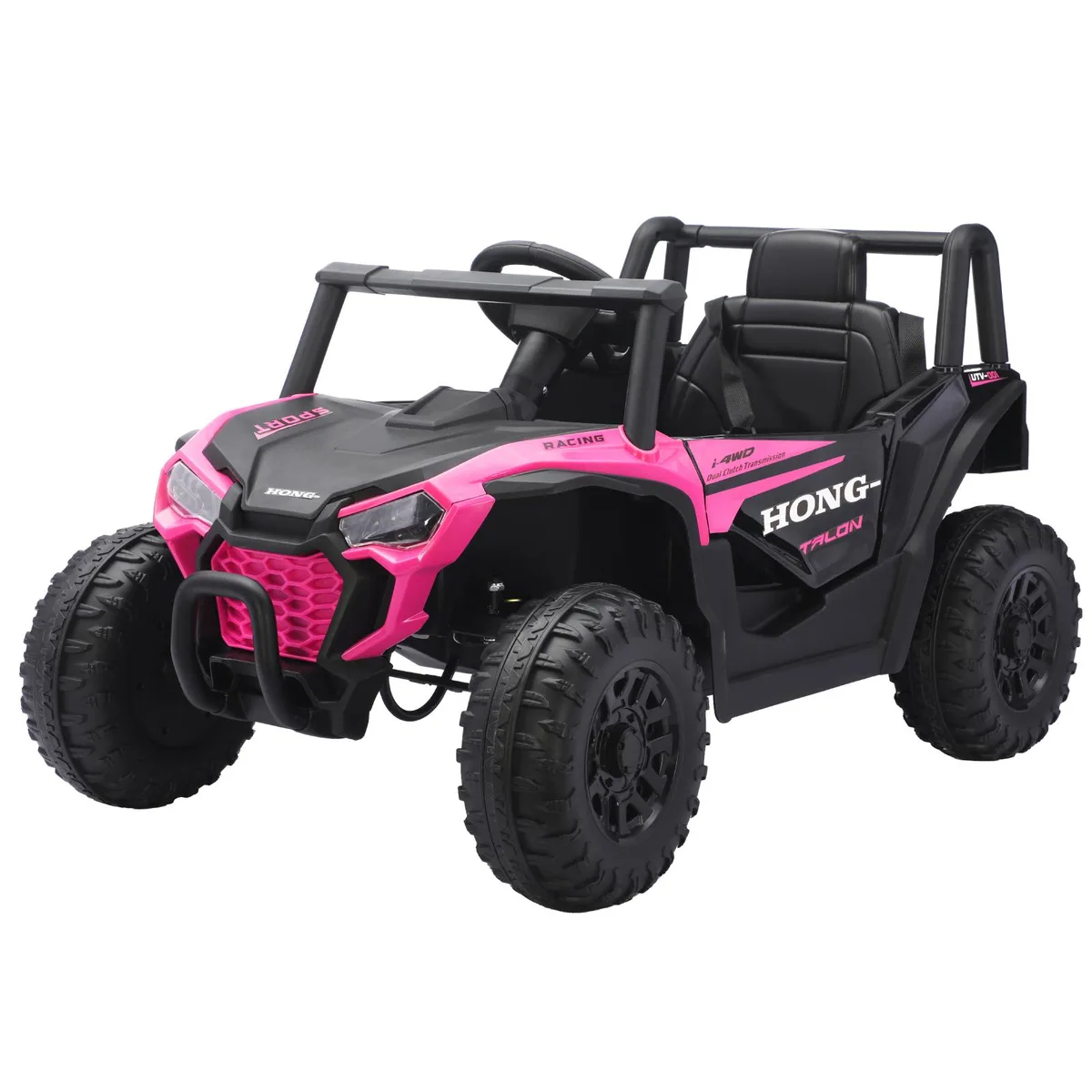 TCARAIWEN TCARAIWEN 12V Kids Ride-On UTV Quad Car Pink — product photo