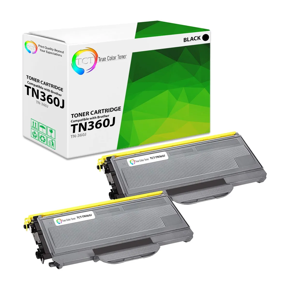True Color Toner True Color Toner TN360 2 Pack Black Toner Cartridge — product photo