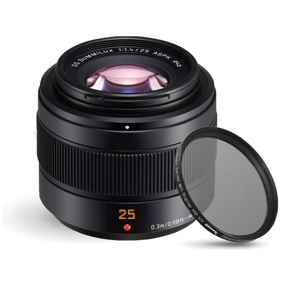 Panasonic Panasonic Leica DG Summilux 25mm f/1.4 II ASPH Lens + 46mm UV Filter — product photo