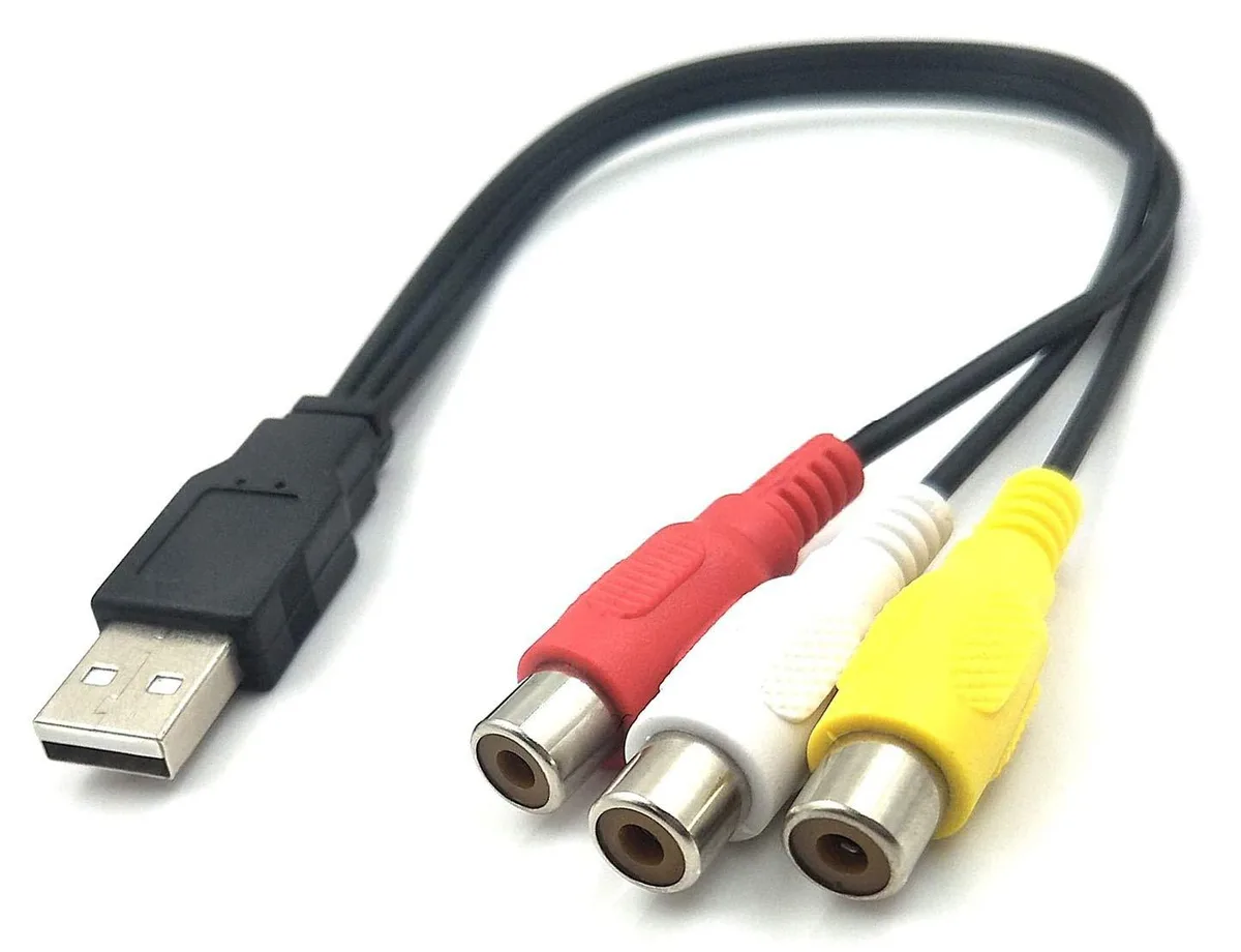 Vszerda Vszerda USB 2.0 Male to 3 RCA Female AV Converter — product photo