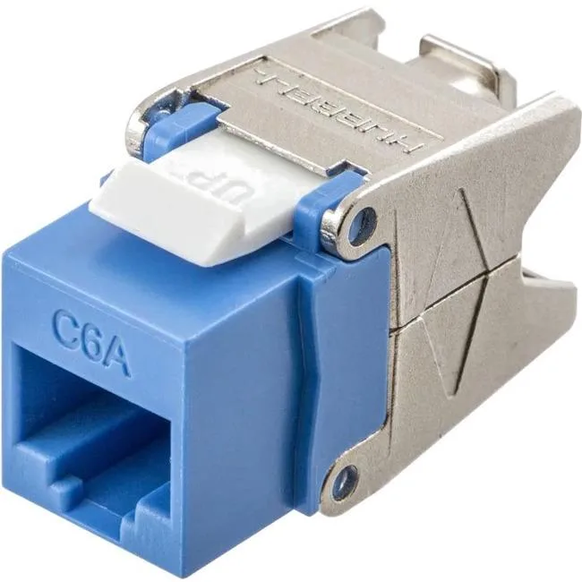 Hubbell Incorporated Hubbell Incorporated Category 6A Jack with Cobra-Lock Termination Blue Face — product photo