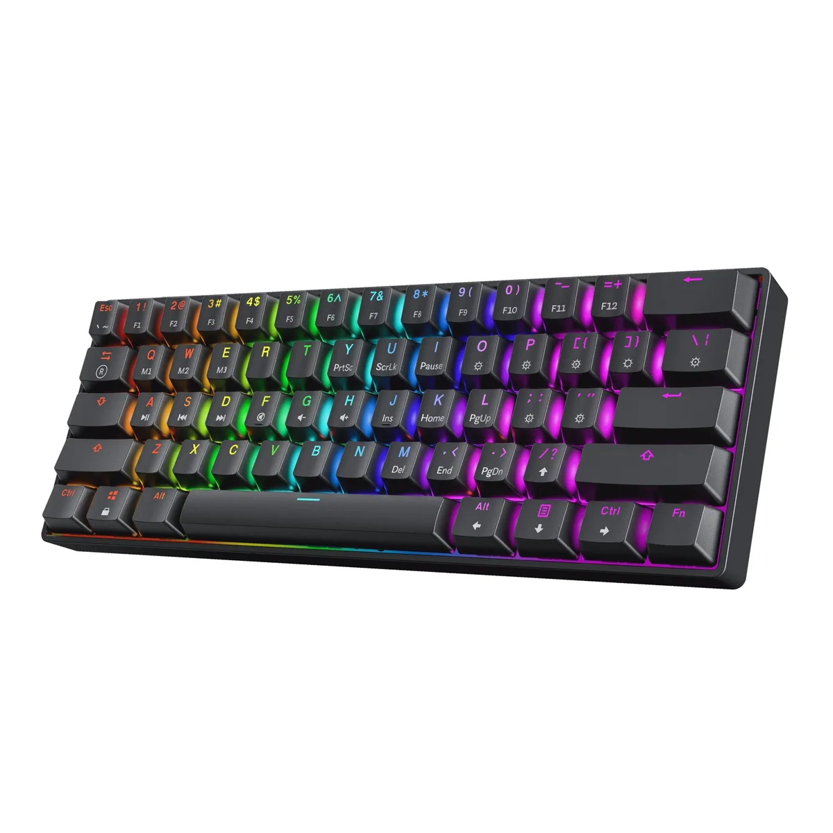 Redragon GK61 SE 60% 61-Key Mechanical Gaming Keyboard Brown Switch Black — product photo