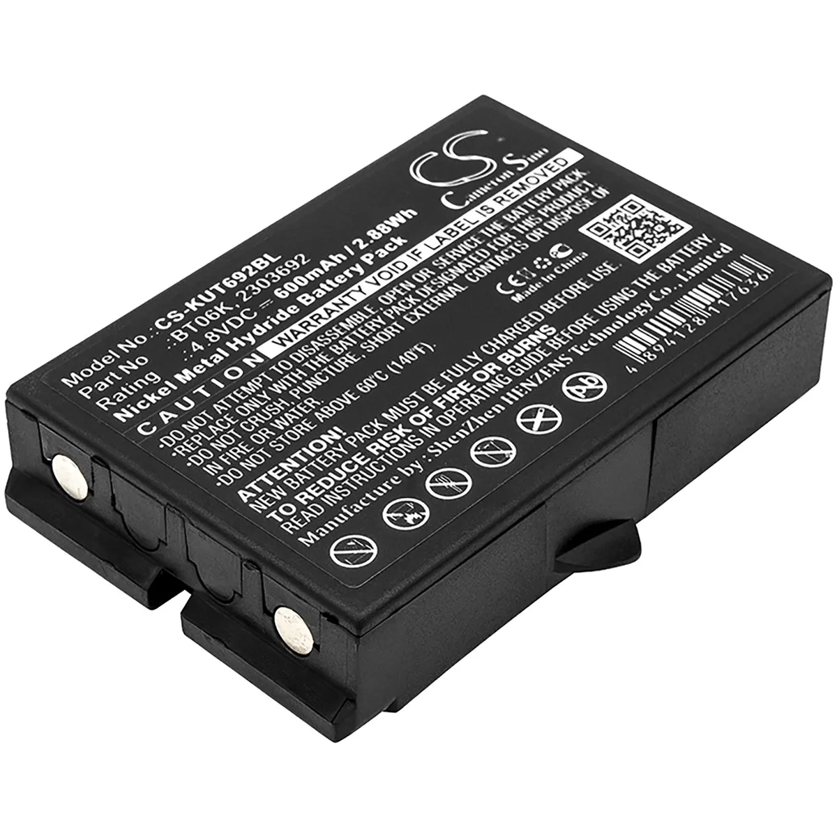 Cameron &amp; Co Cameron &amp; Co DS-CS-KUT692BL 4.8V 600mAh Ni-MH standard battery — product photo
