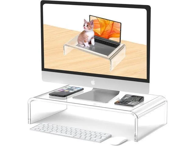 LORDWORLD LORDWORLD Acrylic Monitor Stand Riser White monitor accessory — product photo
