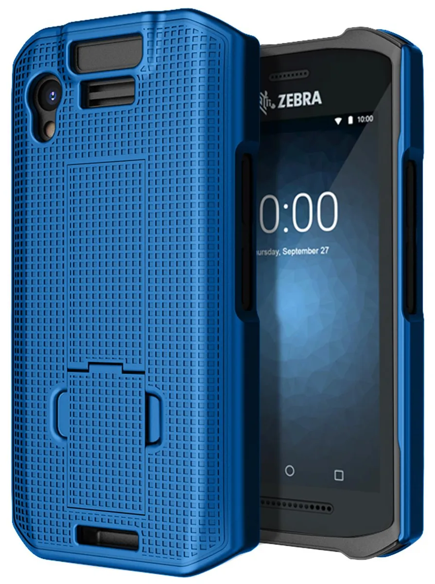 Nakedcellphone Nakedcellphone Textured Hard Case with Kickstand for Zebra TC21 TC26 Cobalt Blue — product photo
