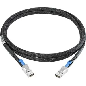 Black 3 m stacking cable with connectors on both ends