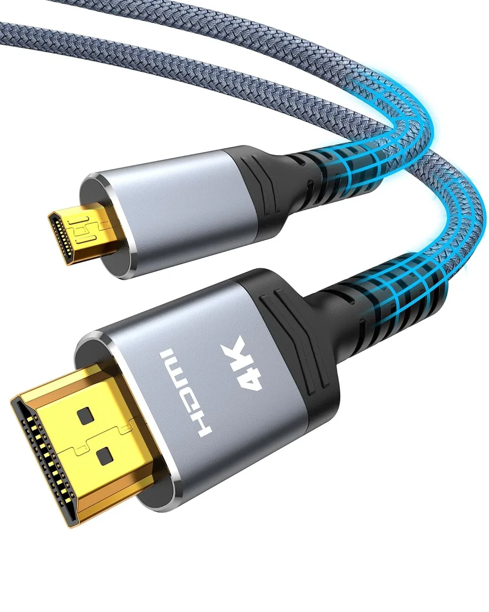 Keyence Keyence Micro HDMI to HDMI Cable 10 FT 4K@60Hz 18Gbps HDR audio video converter — product photo