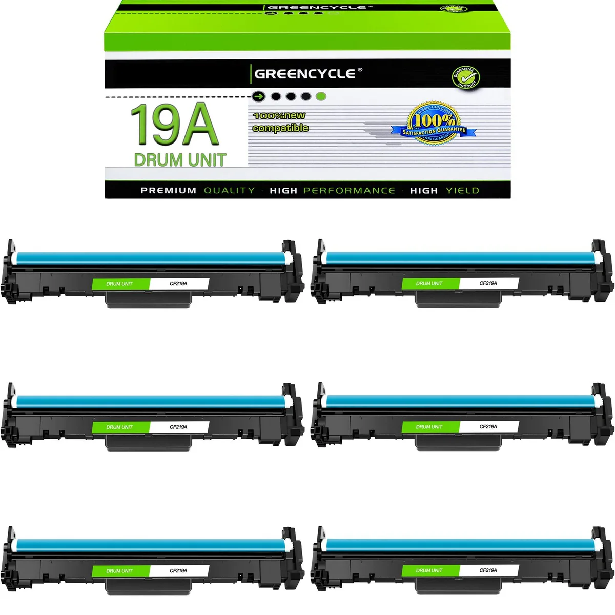 GREENCYCLE GREENCYCLE CF219A Drum Unit 6-Pack Black 12000 Pages — product photo