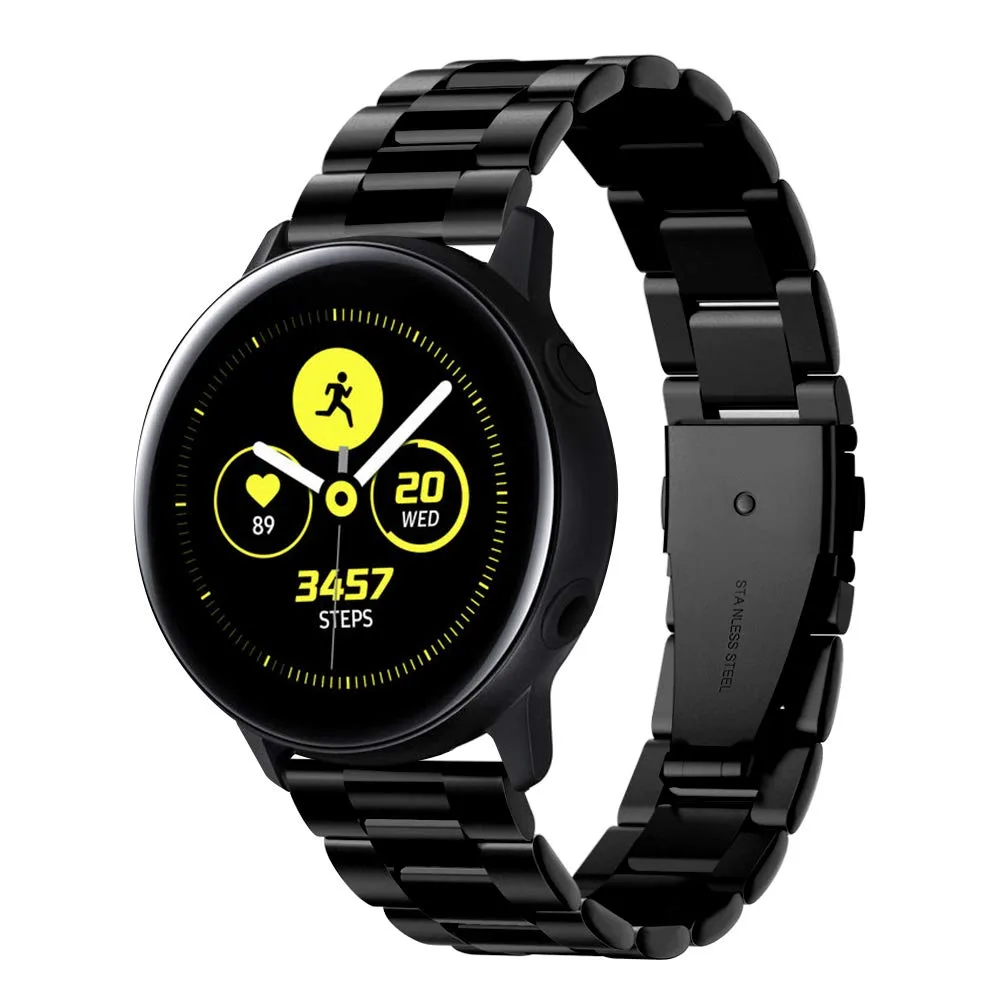 Werleo Werleo Stainless Steel Metal Band Bracelet Strap 20mm Black wearable technology — product photo