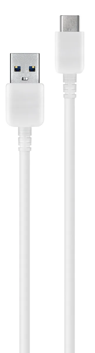 White Samsung USB-C to USB-A sync cable, 1 metre