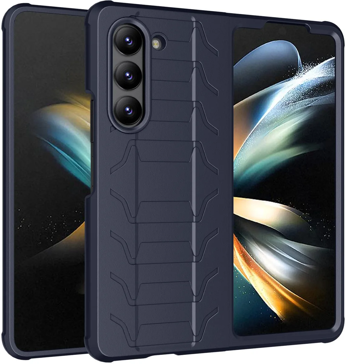 Nakedcellphone Nakedcellphone Special Ops Tactical Cover Navy Blue for Samsung Galaxy Z Fold 5 — product photo