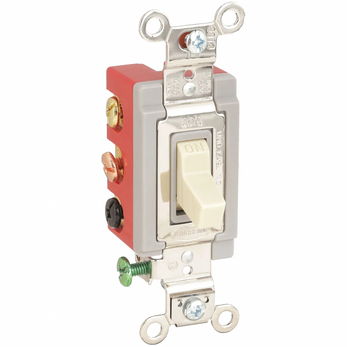 Hubbell Incorporated Hubbell Incorporated HBL1386I Wall Switch 2-Pole Toggle 20A Ivory — product photo