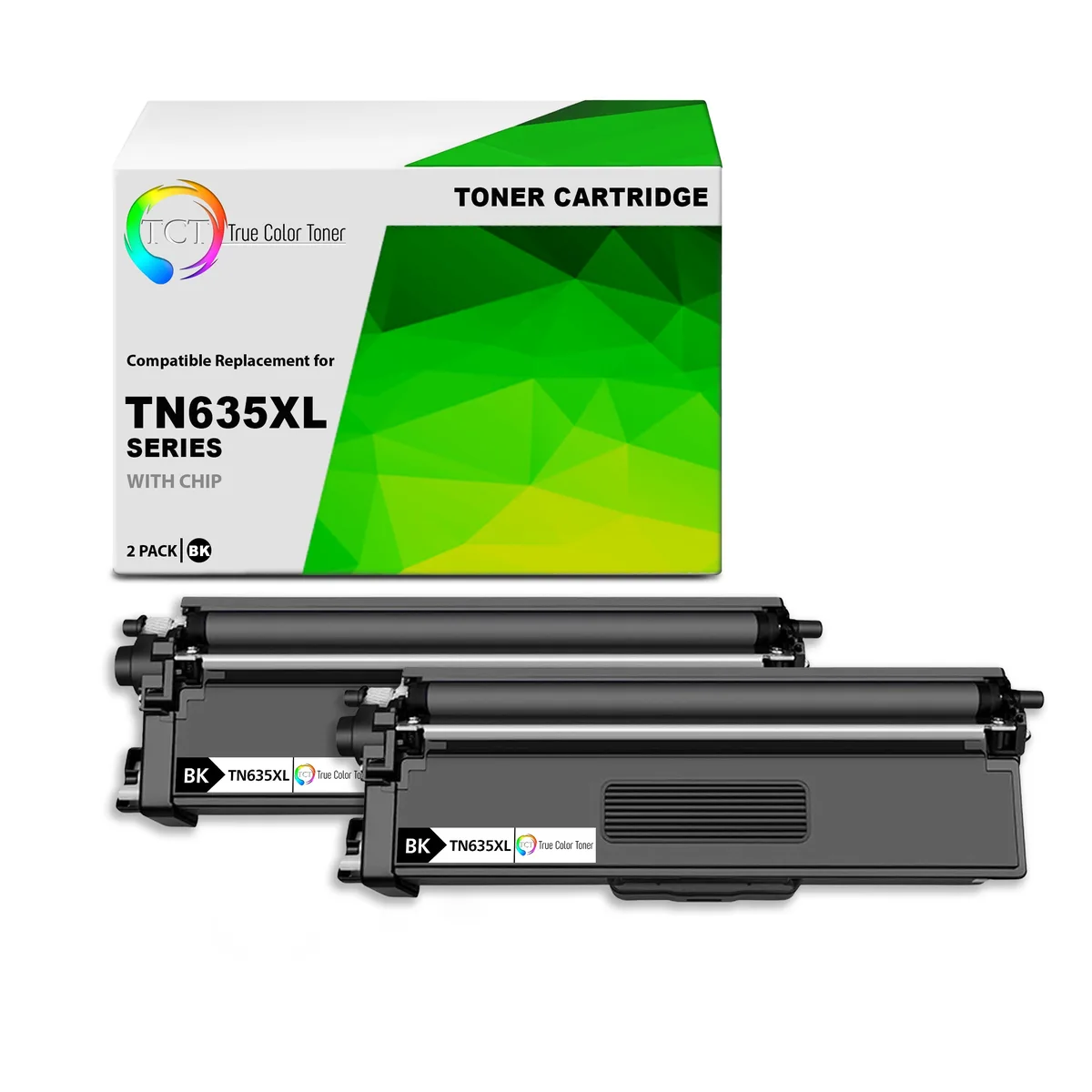 TCT TCT TN635 Black Toner Cartridge 2-Pack 3000 Pages — product photo