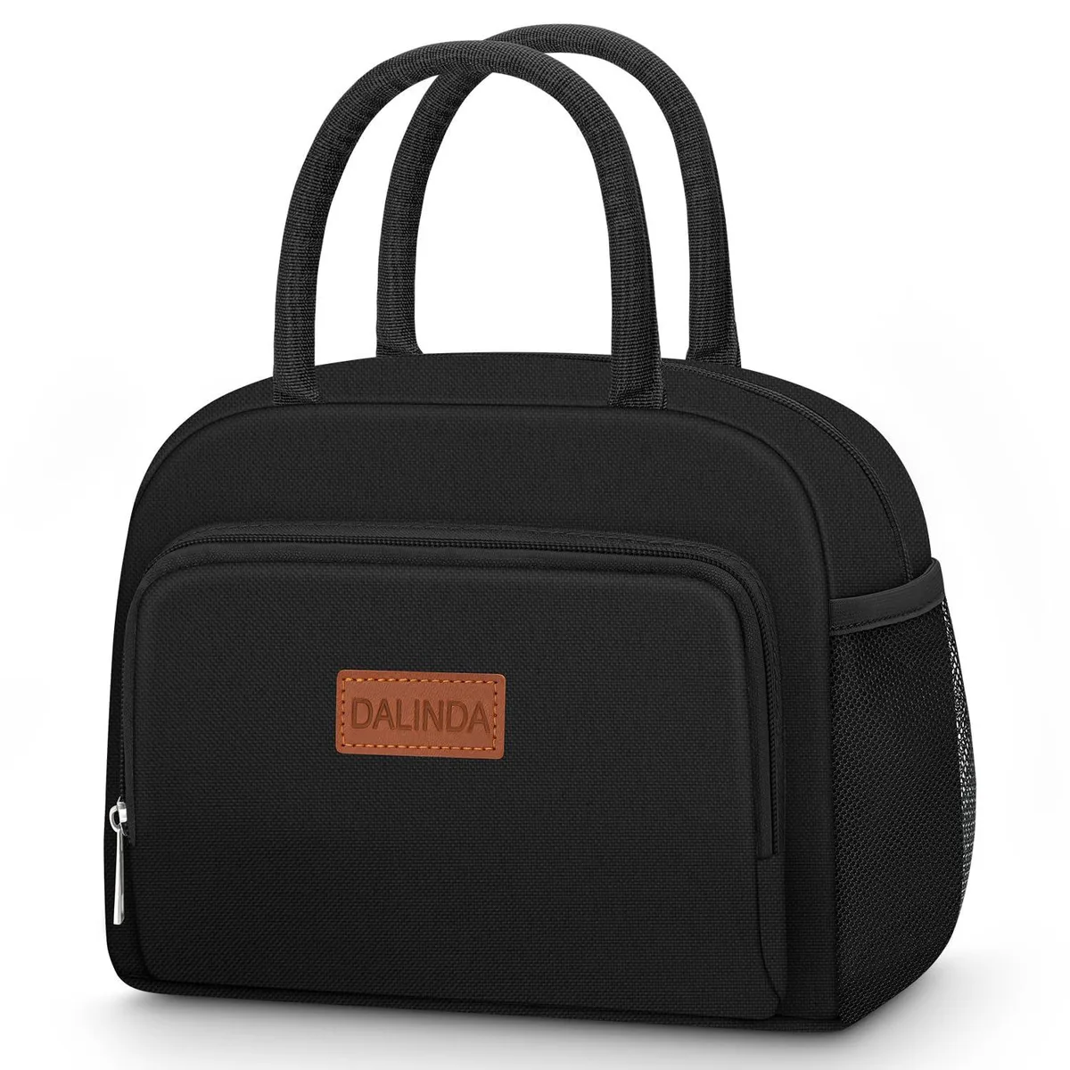 No Sew No Sew Insulated Lunch Bag Oxford Cloth Black 10.6 × 6.3 × 8.67 inches — product photo