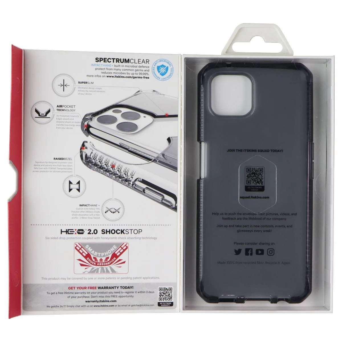 ITSKINS ITSKINS Spectrum Clear Case for OPPO Reno4 Z Smoke — product photo