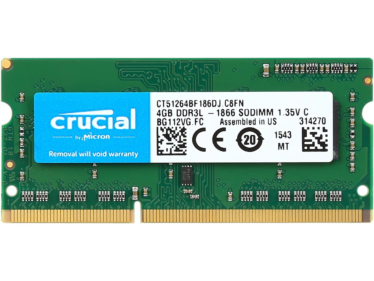 Crucial Crucial CT51264BF186DJ 4GB DDR3L 1866 laptop RAM — product photo