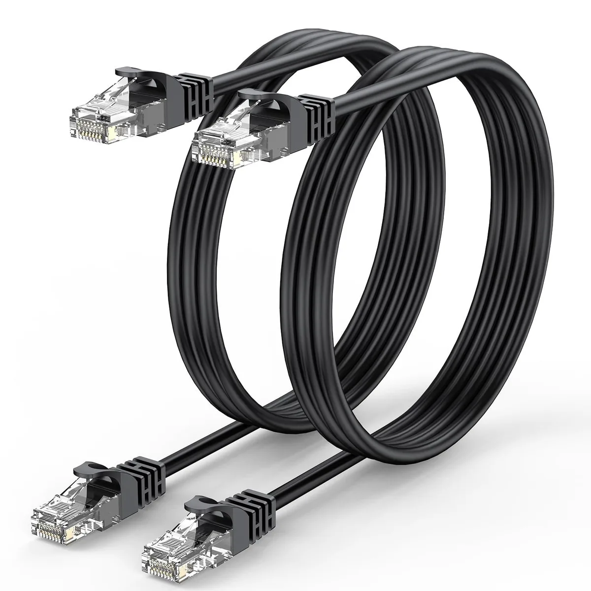 No Sew No Sew Cat 6 Ethernet Cable 3 ft 2-Pack Black RJ45 10Gbps 26AWG — product photo