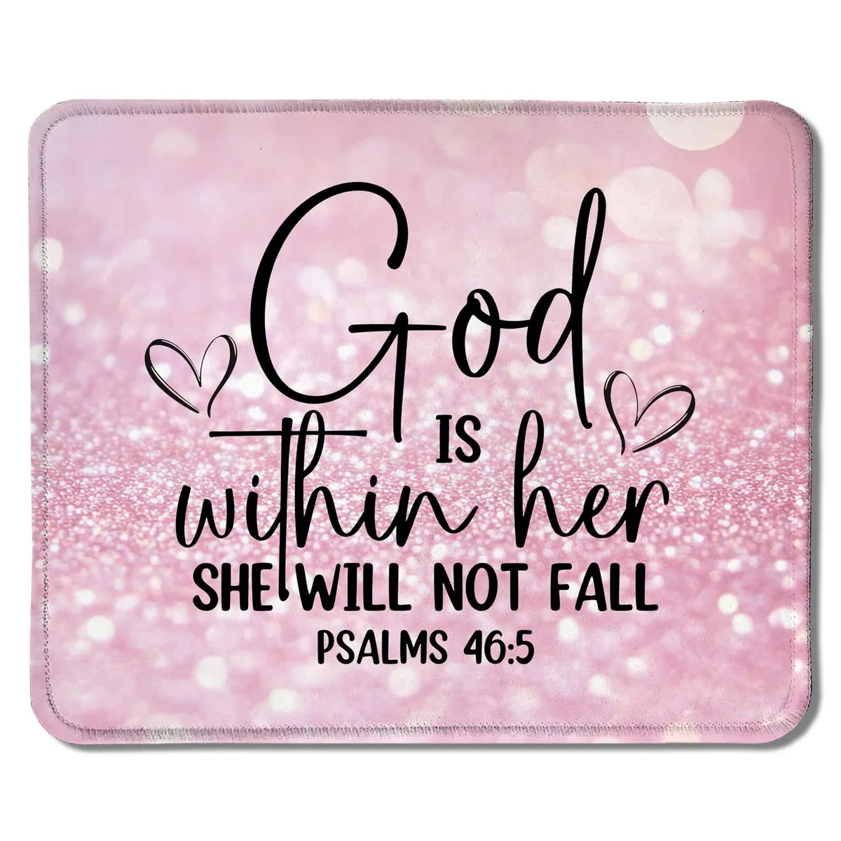 Foritho 069 Pink Christian Mouse Pad 9.5x7.9 in — product photo