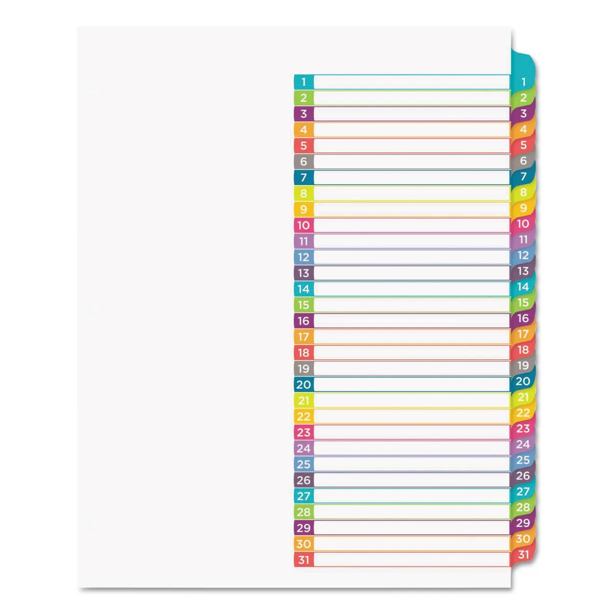 Avery Avery Customizable Toc Ready Index Multicolor Dividers 1-31 11846 — product photo