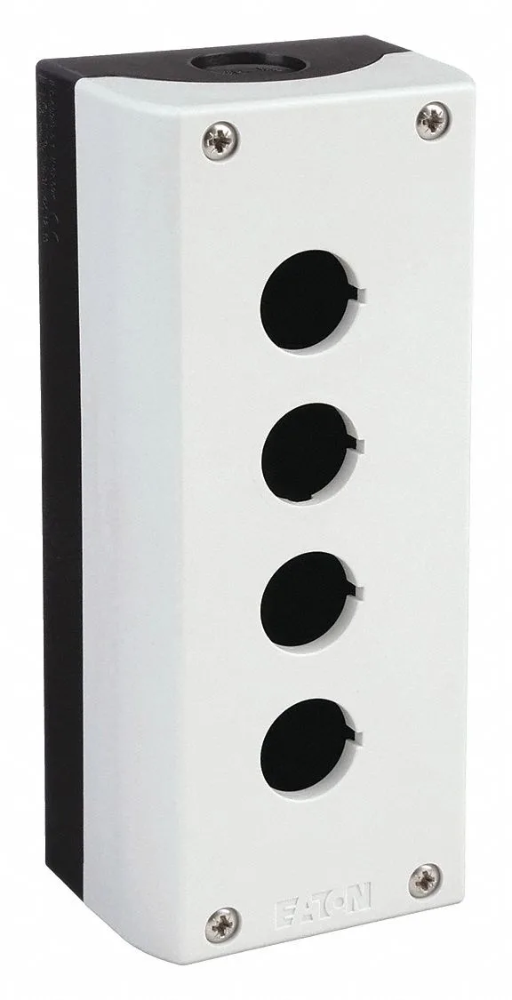 Eaton Eaton M22-I4-PG 22mm 4-hole polymer push-button enclosure — product photo