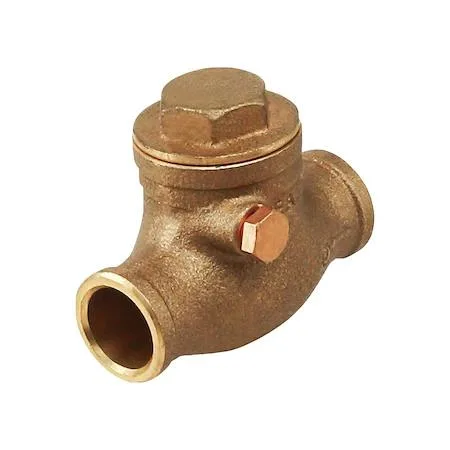 Cast brass swing check valve with brass hinged disc