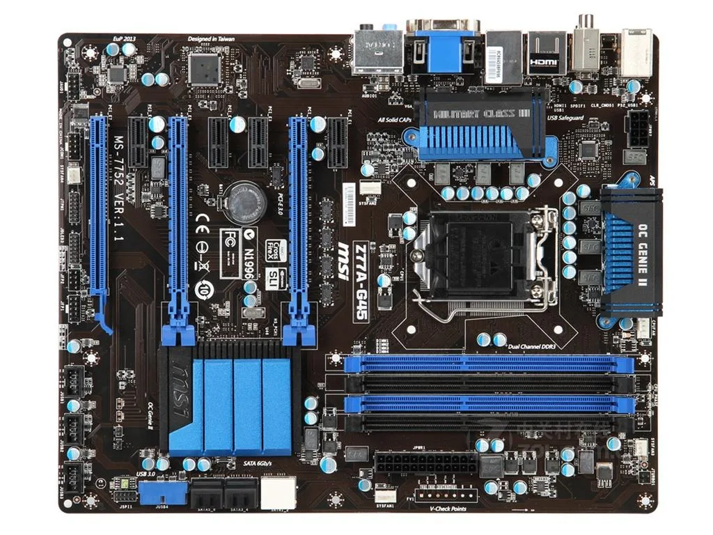 MSI MSI Z77A-G45 LGA 1155 Intel Z77 DDR3 32GB ATX motherboard — product photo