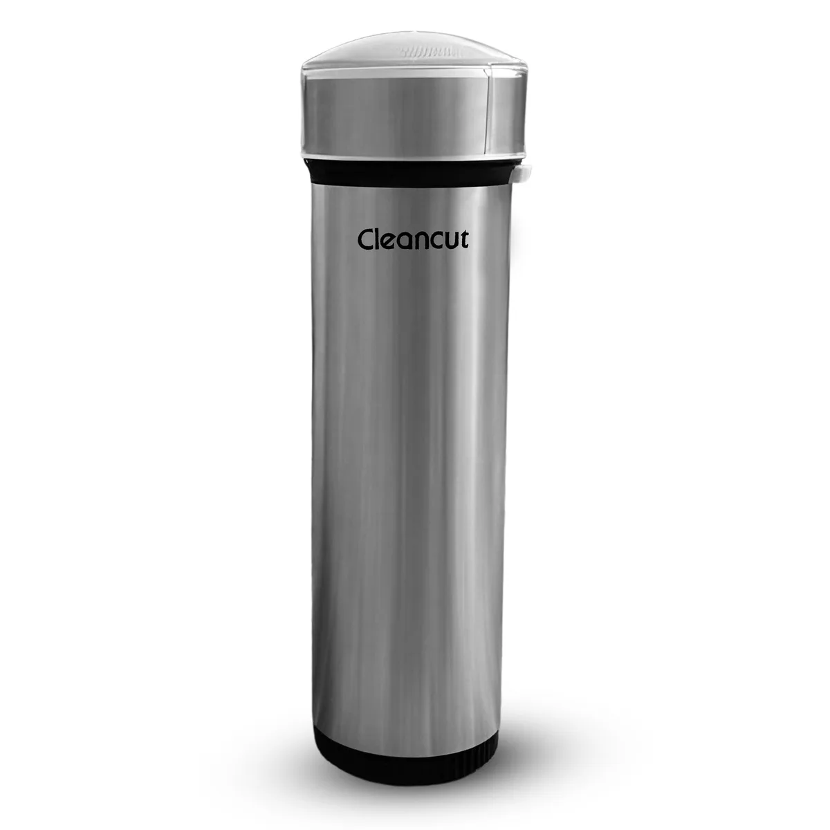Slim foil shaver with brushed stainless steel finish and cleaning brush