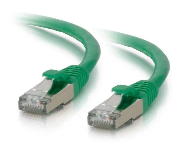 Cables To Go Cables To Go 00839 25 ft Cat6 shielded network ethernet cable green — product photo