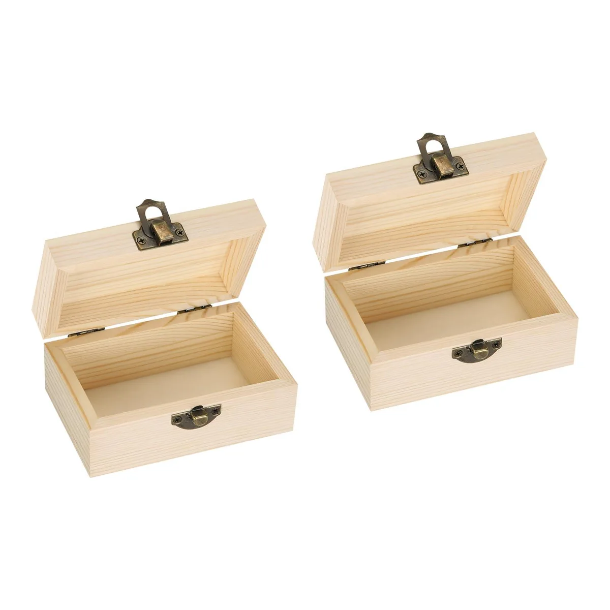 OIC 1131 card filing 4.3 x 2.7 x 1.9 inches 2 small pine boxes — product photo