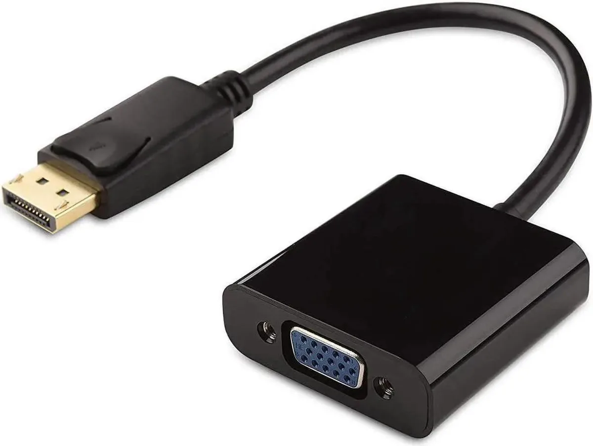 Vszerda Vszerda DisplayPort to VGA Adapter Male to Female Gold Plated Convertor Black — product photo