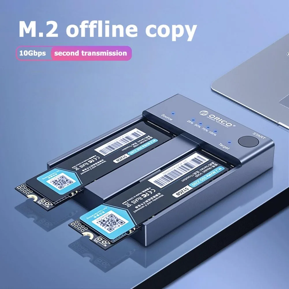 YINGHUA YINGHUA M2P2-C3-C dual-bay M.2 NVMe docking station — product photo